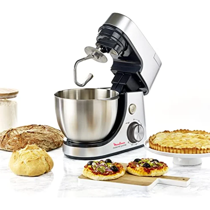 Moulinex Masterchef Gourmet Stand Mixer 4,6l, Küchenmaschine mit 1100 ...
