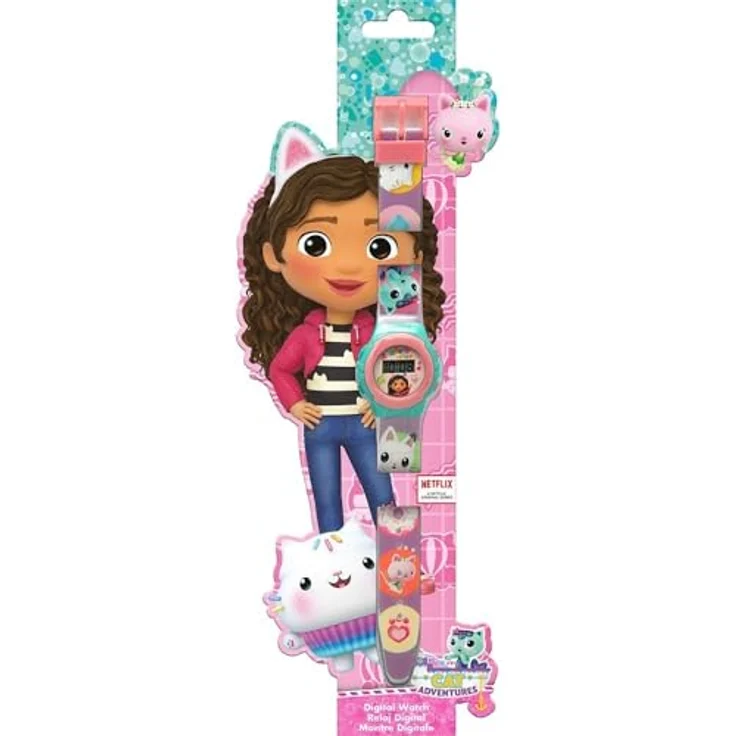 Kids Licensing Reloj Digital La Casa de Muñecas de Gabby, funktionale Armbanduhr für Kinder – Bild 2