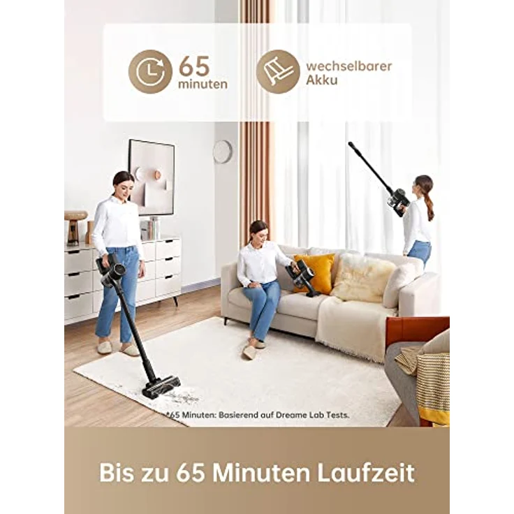 Dreame R10 Pro Kabelloser Staubsauger, 150AW Starke Saugleistung, 65 Min. Laufzeit, Mehrflächenbürste, LED-Lichter, Ideal für Haus- und Autoreinigung, Leicht & Vielseitig – Bild 3