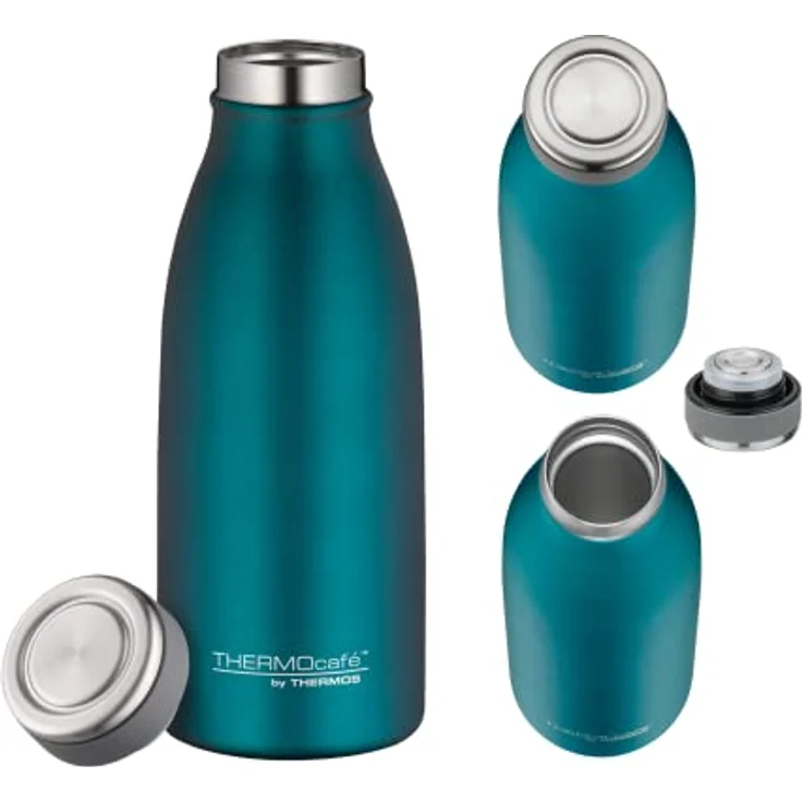 ThermoCafé by THERMOS 4067.255.035 Thermosflasche TC Bottle , Edelstahl Mat Teal 0,35 Liter, 12 Stunden heiß, 24 Stunden kalt, BPA-Free – Bild 3