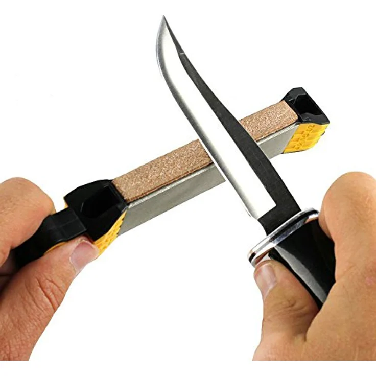 Work Sharp Guided Field Sharpener, Messerschärfer mit 2 Diamantflächen und Keramik-Oberflächen, schwarz-gelb-silber – Bild 4