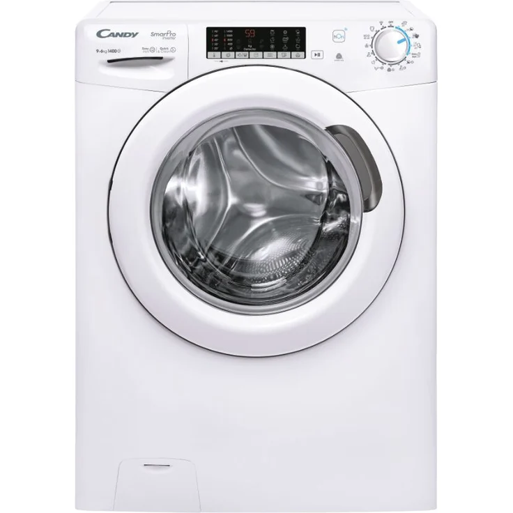 Candy CSOW4966TWM/1-S Waschtrockner Freistehend, 9 kg Waschen, 6 kg Trocknen, Energieeffizienzklasse A/D, Weiß, mit Easy Iron Plus und Quick&Clean Technology