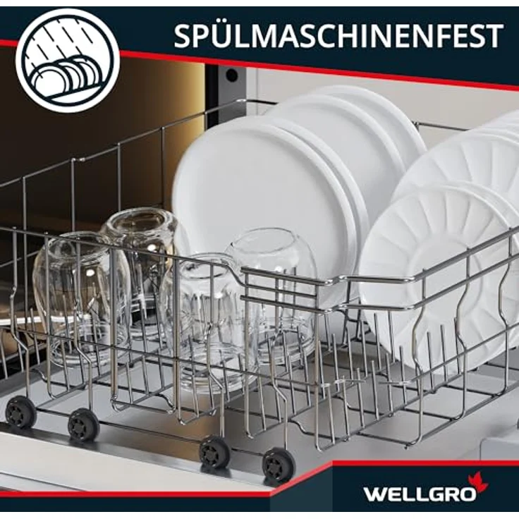 WELLGRO 25x Einmachgläser mit Schraubdeckel, 417ml, Deckel To 82 schwarz, Made in Germany, Vorratsgläser für Lebensmittel, Gärglas und Dessertgläser – Bild 4