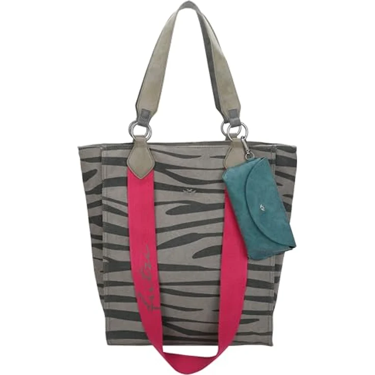 Fritzi aus Preußen Izzy02 Canvas Shopper Tasche, 32 cm x 11 cm x 38.5 cm, grau, 100% Baumwolle – Bild 1