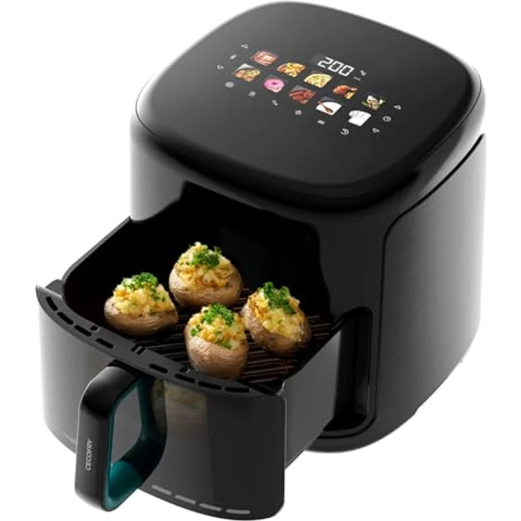 Cecotec Cecofry&Grill Smokin'Prime 8500, Heißluftfritteuse ohne Öl, 8,5L, 2300W, integriertem Smoker und Grillfunktion, 40-200°C, bewegliche Trennwand – Bild 2