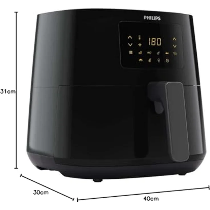 Philips HD9280-70 Airfryer XL Connected Heißluftfritteuse, 2000 Watt, 6,2 Liter, Kunststoff, schwarz – Bild 4