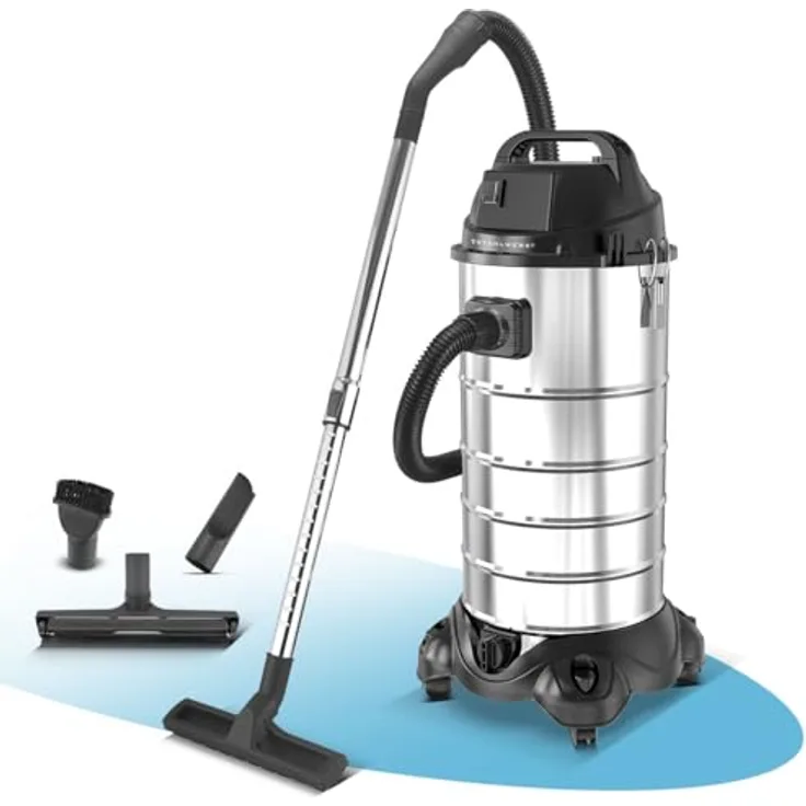 STAHLWERK VCL-1500 ST, Nass- und Trockensauger mit 1500 W, 40 l Edelstahlbehälter, Blasfunktion und Sicherheitsabschaltung, robuster Industriesauger mit Zubehör