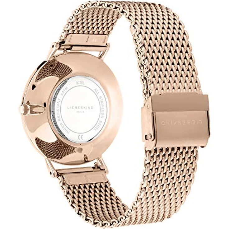 Liebeskind Berlin Damen Analog Quarz Uhr mit Edelstahl Armband LT-0250-MQ in IP Roségold-Silber, 38mm, 5 bar wasserdicht – Bild 4