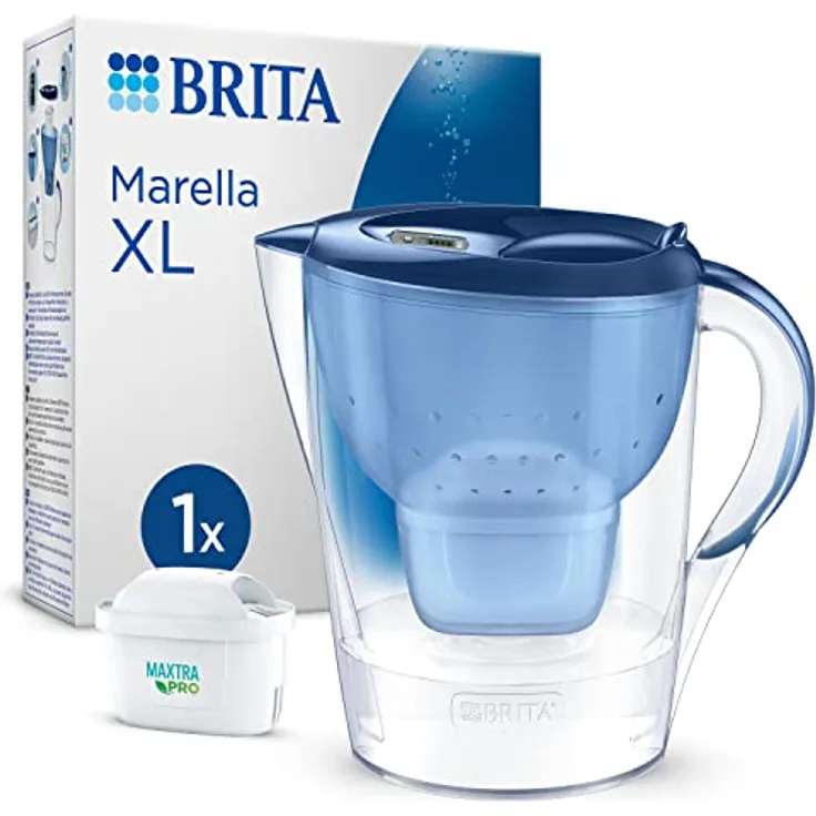 BRITA Marella XL blue Maxtra Pro All-in-1, Wasserfilter ohne Korsika und Monaco