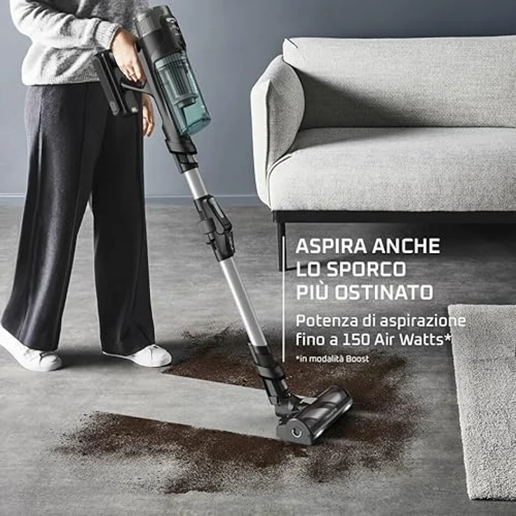 Rowenta X-Force Flex 13.60 RH9A32W, 2-in-1-Stabstaubsauger mit Lithium-Ionen-Akku, LED-Lichtern und Zyklon-Technologie, Weiß – Bild 6