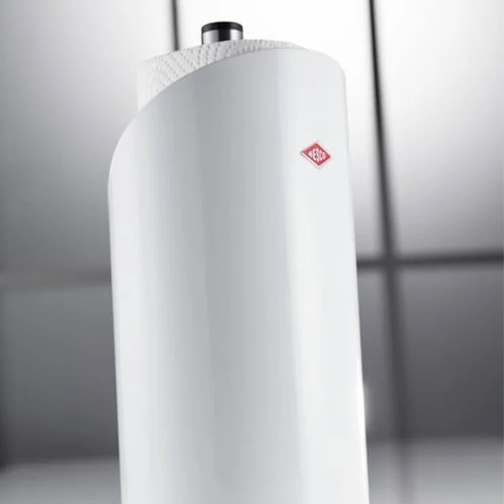 WESCO Küchenrollenhalter, Papierrollenhalter aus Edelstahl und lackiertem Stahlblech, Höhe ca. 30 cm, für Küchenpapierrollen oder 2-3 Toilettenpapierrollen – Bild 3