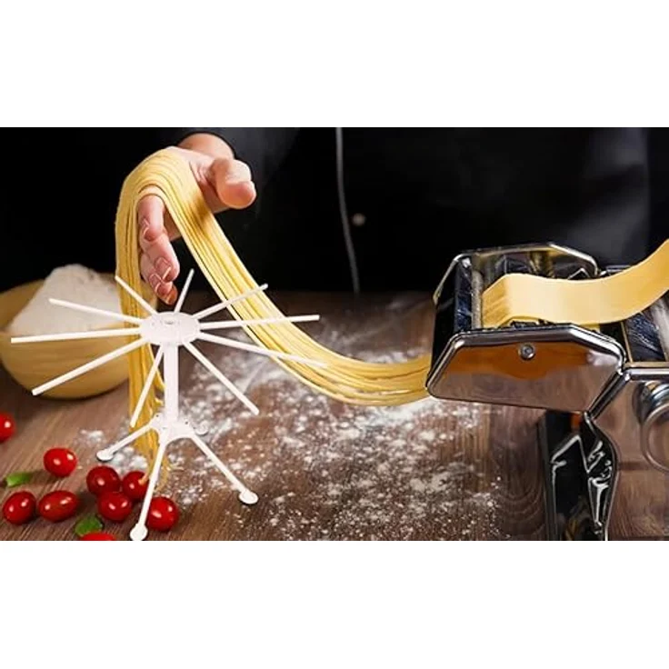 Penelife Nudeltrockner mit 10 ausziehbaren Armen – Faltbarer Pastaständer für bis zu 2 kg Nudeln, weiß – Bild 3