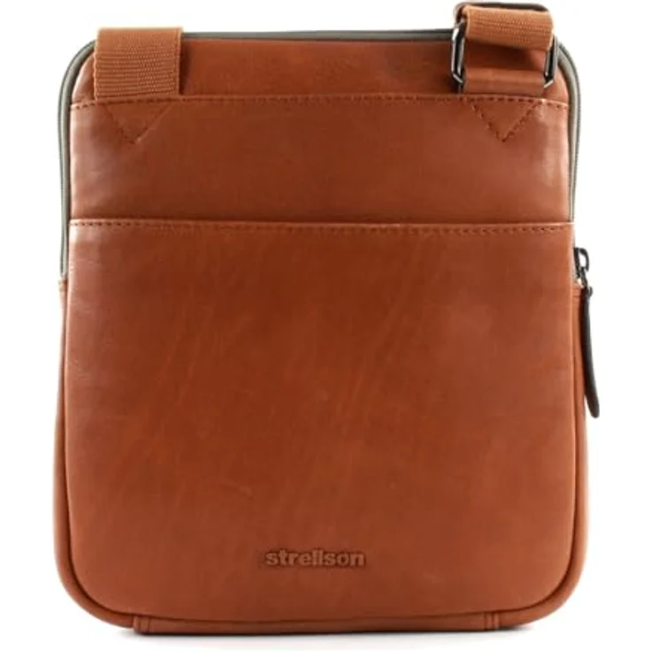 Strellson Hyde Park ShoulderBag XSVZ, Umhängetasche aus natürlichem Rindleder mit Tabletfach, hellbraun, 22 x 5 x 25 cm – Bild 3