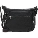 Kipling GABBIE Umhängetasche, Damen Schultertasche mit viel Stauraum und zusätzlichen Reißverschlusstaschen, 35,5 cm, Schwarz