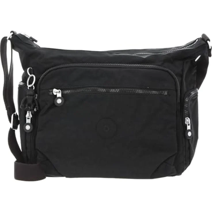 Kipling GABBIE Umhängetasche, Damen Schultertasche mit viel Stauraum und zusätzlichen Reißverschlusstaschen, 35,5 cm, Schwarz – Bild 1