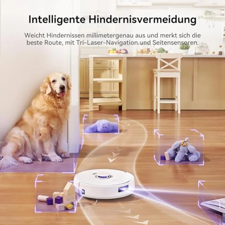 Narwal Freo X Plus Robot Vacuum, Staubsauger Roboter mit Zero Tangling Brush, 7800Pa Saugkraft, 2-in-1 Mop & Staubsauger, Weiss – Bild 6