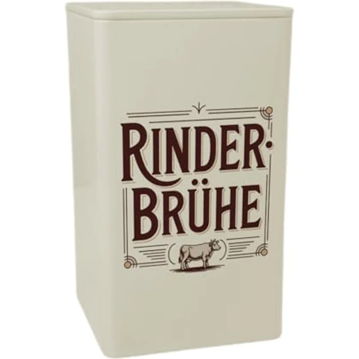 speecheese Kuh Illustration Rinderbrühe Dose 900ml Vintage Design mit rustikalem Charme – Bild 1