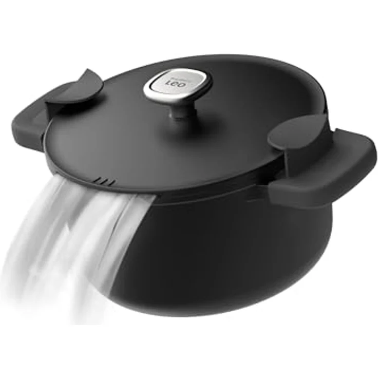Berghoff LEO Phantom Antihaft Topf mit Deckel 24 cm, backofenfest bis 230°C, CeraGreen keramische Beschichtung, Induktionsgeeignet – Bild 3