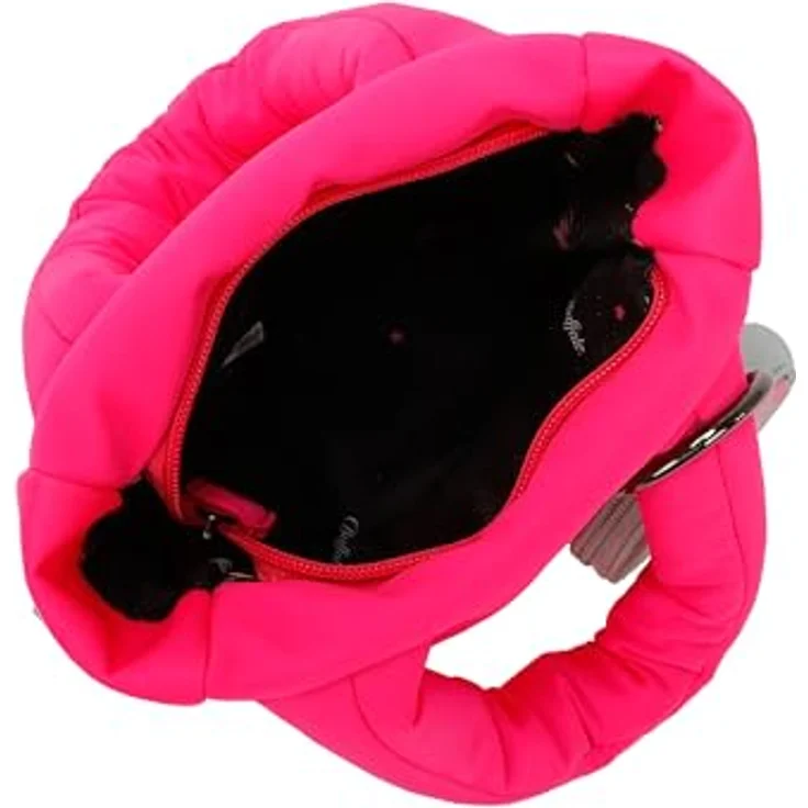 Buffalo Boxy25 Mini Bag, Handtasche aus 100% Nylon in Neon Pink, 17.5 cm x 8 cm x 18 cm – Bild 3
