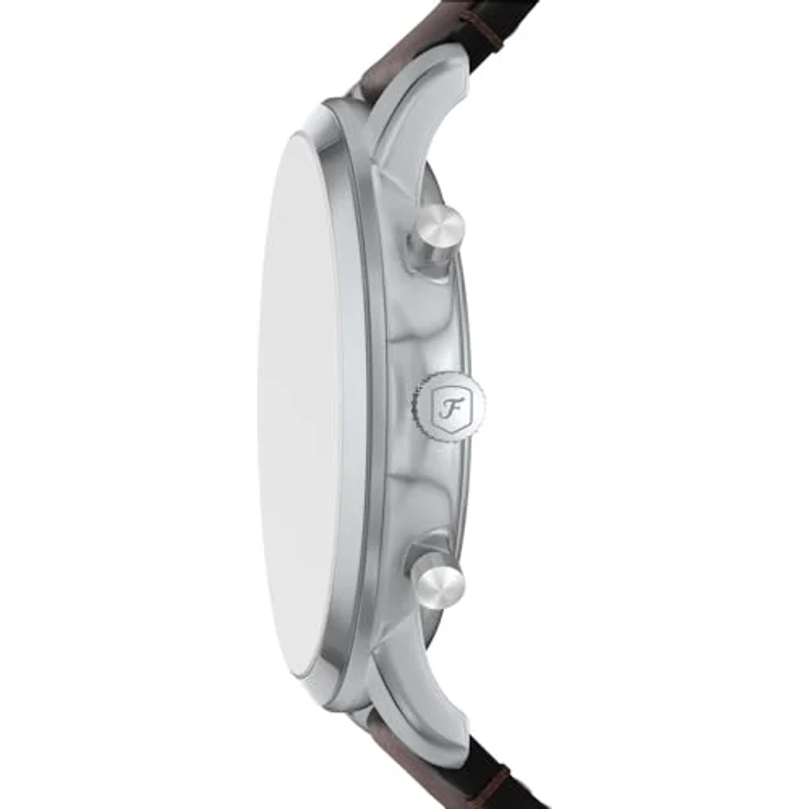 FOSSIL Herren Analog Quarz Uhr FS6129, 44mm Gehäuse, graues Zifferblatt, braunes Lederarmband, wasserdicht bis 50m – Bild 5