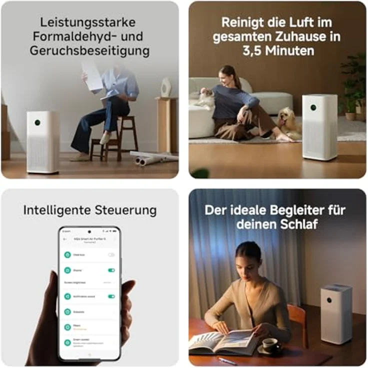 Xiaomi Mijia Luftreiniger 6, HEPA-Luftreinigung, 380 m³/h, WLAN-fähig, weiß – Bild 4