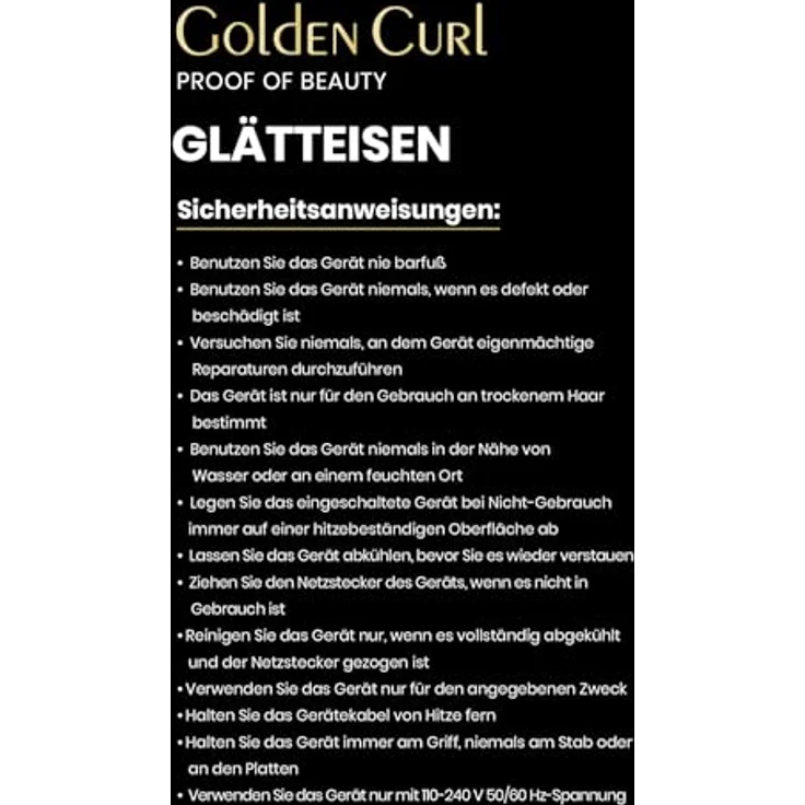 Golden Curl The Silver Titanium-Glätteisen für seidig glattes Haar – Bild 6