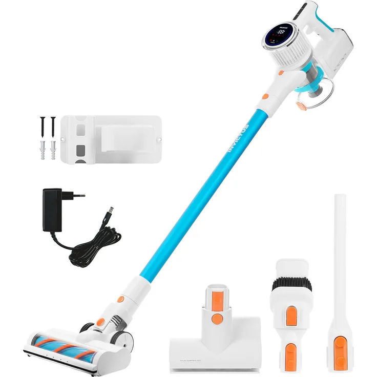 Genius Akku-Bodenstaubsauger INVICTUS X7 Facelift kabelloser Staubsauger, 380,00 W, HEPA, Quick-Clean-Funktion, LED-Display