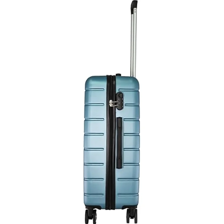 Nowi Bergamo 4 Rollen Trolley 65 cm, Türkis (62.30 l, L) - Stylischer Trolley mit geräumigem Hauptfach und 4 Rollen – Bild 3