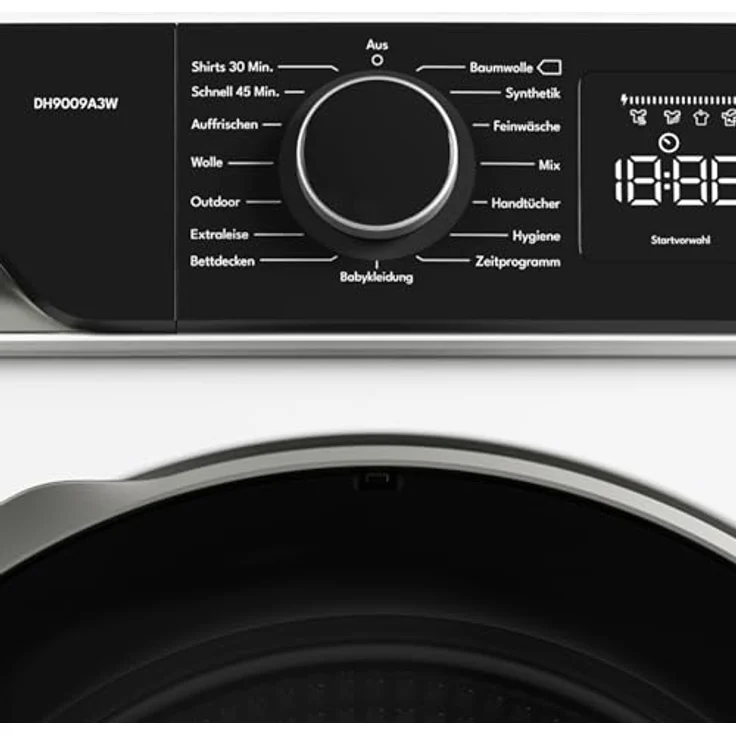 MOCTOR Wärmepumpentrockner DH9009A3W, 9 kg, 15 Programme, WI-FI VeeZyApp, Zwei Wege Schleudern, Startzeitauswahl, LED-Display – Bild 3