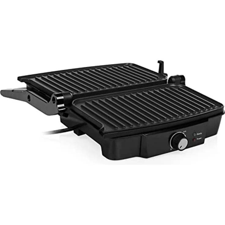 Tristar Kontaktgrill mit 180° Öffnung und Einer Bratfläche von 28 x 17 cm-auch als Tischgrill nutzbar, 1500 Watt, GR-2852, schwarz – Bild 4