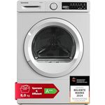 Telefunken TWP8CW, Wärmepumpentrockner für 8 kg Wäsche, A++ Energieeffizienz, 15 Programme, Knitterschutz, Frontlader, leise 64 dB