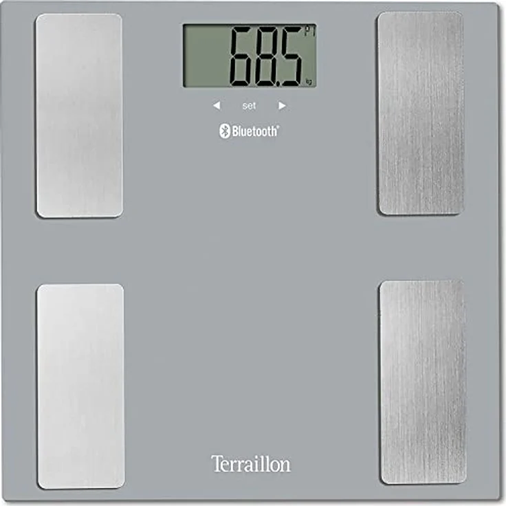 TERRAILLON Smart Connect Personenwaage – BMI – 8 Benutzer – Bluetooth Low Energy – Kapazität 160 kg – Grau – Bild 3