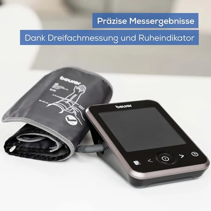 Beurer BM 64 Oberarm-Blutdruckmessgerät, Erkennung von Vorhofflimmern (AFib) zur Schlaganfallprävention, App-Anbindung, patentierter Ruheindikator, Manschette für Oberarme von 22-42 cm, Medizinprodukt – Bild 5