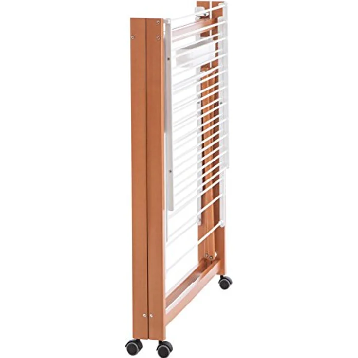 ARREDAMENTI ITALIA Wäscheständer AIRONE, Holz - Klappbar - Ausziehbar 21 mt Leine - Farbe: Kirsche Holz AR-It il Cuore del Legno – Bild 5