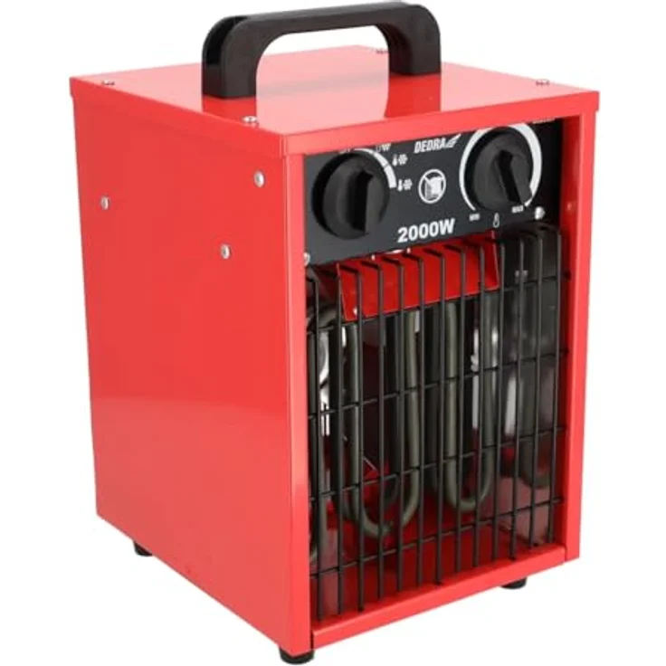 Dedra Elektrische Heizung DED9920, Tragbarer Elektroheizer mit 2000W Leistung, Metallgehäuse, Weiß – Bild 1
