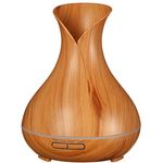 SIXTOL Vulcan Aroma Diffusor helles Holz 350ml | Ultraschall-Luftbefeuchter | Zur Luftbefeuchtung und Durchduftung von Zuhause, Schlafzimmer, Büro | Aromatherapie | Für ätherische Öle
