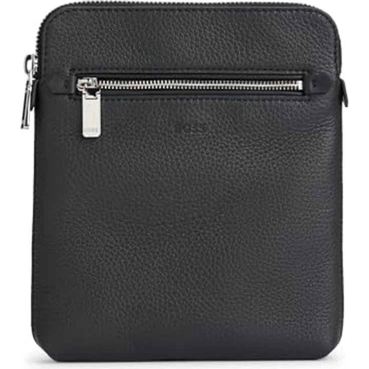 BOSS Umhängetasche BMB New Crosstown_Envel., zertifiziertes Leder (Leather Working Group), Schwarz – Bild 1