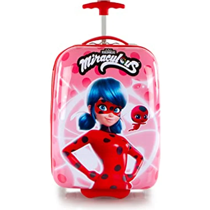 Heys Kinderkoffer Miraculous Lady Bug rosa, 46 cm, 2 Rollen, leichter Polycarbonat-Verbundstoff, Heys x Joachim Llambi Kindertrolley Handgepäck-Koffer – Bild 2