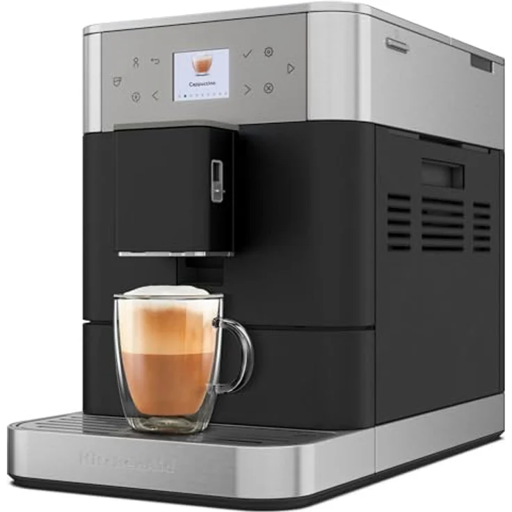 KitchenAid Kaffeevollautomat Maschine I KF6 I Heißgetränke von Espresso bis Cappuccino I mit 15 voreingestellten Getränken, automatischem Aufschäumen und Erwärmen von Milch (Schwarz) – Bild 2