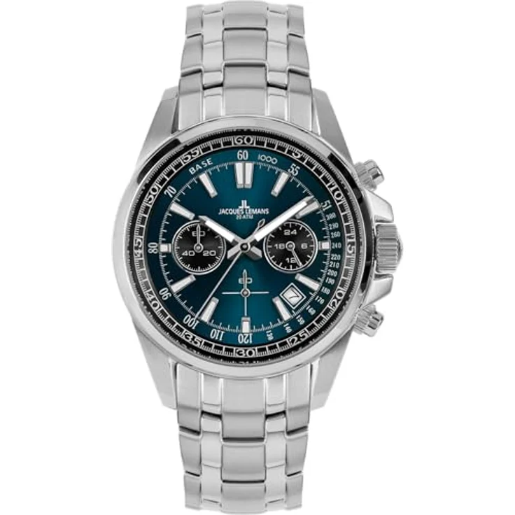JACQUES LEMANS Herrenuhr Chronograph Liverpool Serie mit Ziffernblatt und Sonnenschliff, 1-2117ZC, sportliches Design, 2 Jahre Garantie – Bild 1