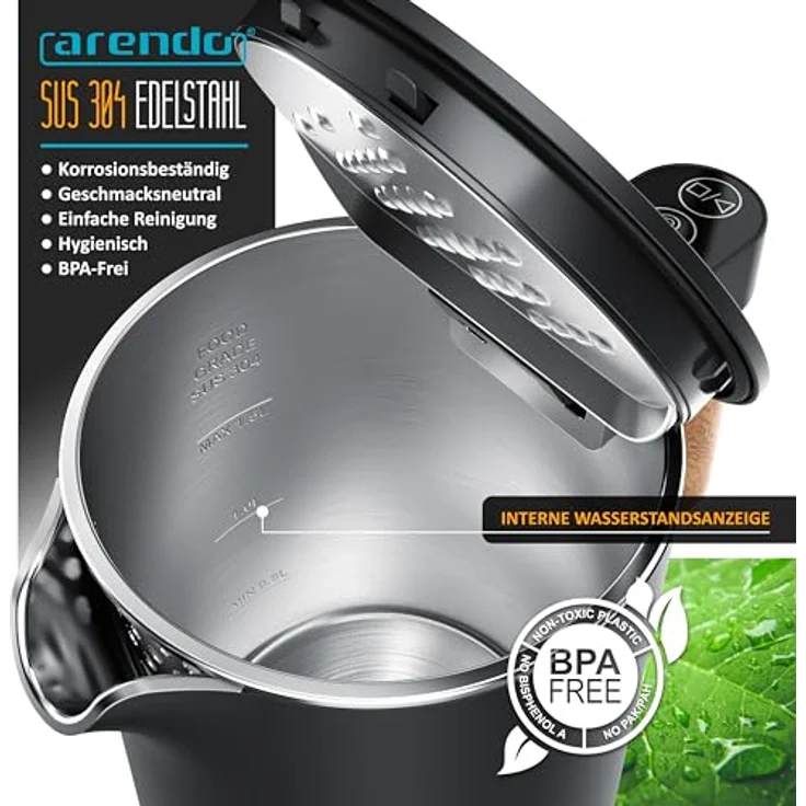 Arendo Manuelle Zitruspresse, Saftpresse mit 300 ml Behälter, ideal für Limetten, Zitronen & Grapefruit, umweltfreundliches Design, spülmaschinenfest – Bild 4