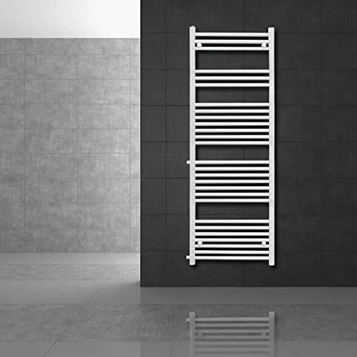 LuxeBath Renovierungsheizkörper Austausch 500x1600 mm Weiß, Badheizkörper gerade mit Seitenanschluss, Nabenabstand 650 mm, Handtuchwärmer und Handtuchtrockner – Bild 1