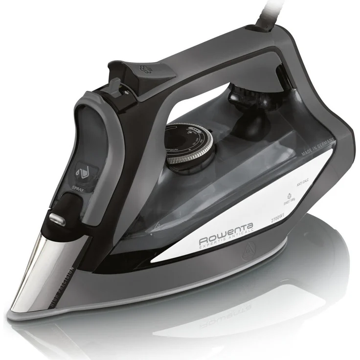 Rowenta EXPERTIS ANTI-CALC DW7025, Dampfbügeleisen mit Microsteam 400HD Bügelsohle, 2200 W, schwarz