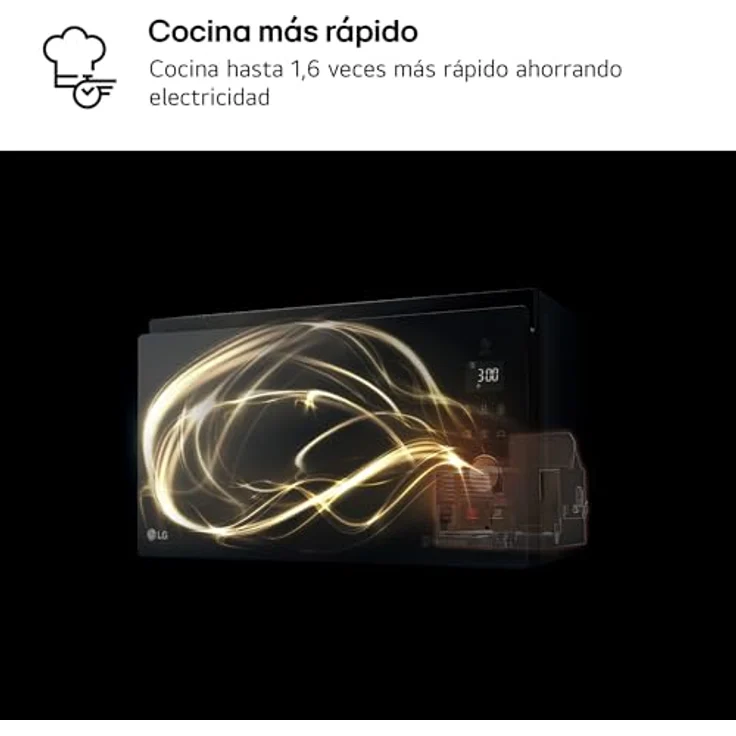 LG MJ3965BPS 4-in-1 Mikrowelle mit Grill und Heißluft, Standgerät, 39 Liter Garraum, 1350 Watt, schwarz – Bild 5