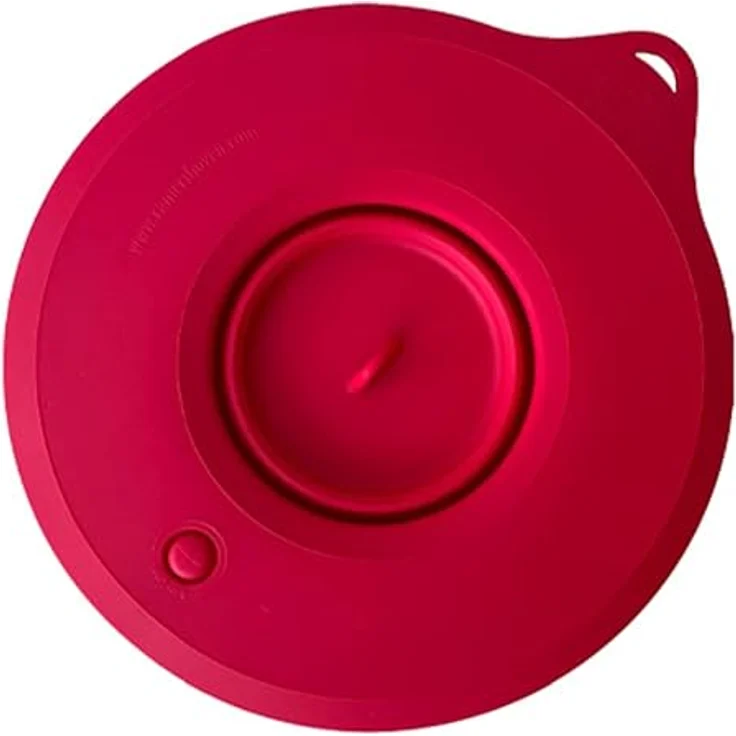 Kenny Professional Silikon Profi-Frischhaltedeckel "Überzieher" kompatibel mit Kenwood Chef XL Modellen, spülmaschinenfest mit Airlock-Ventil (Rubinrot) – Bild 1