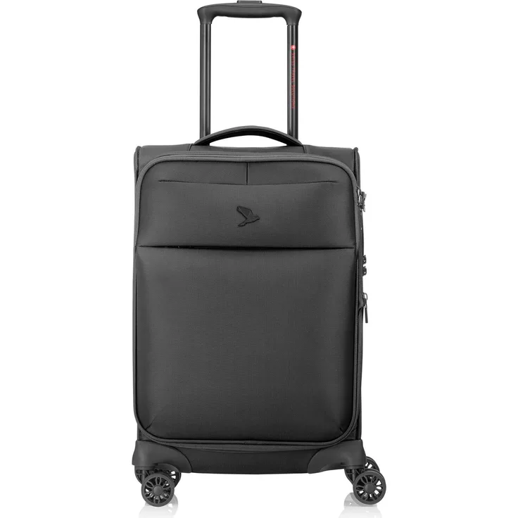 Pack Easy GoUP Trolley Koffer Schwarz, Handgepäck mit 47 l Volumen, TSA-Zahlenschloss und 8 Rollen