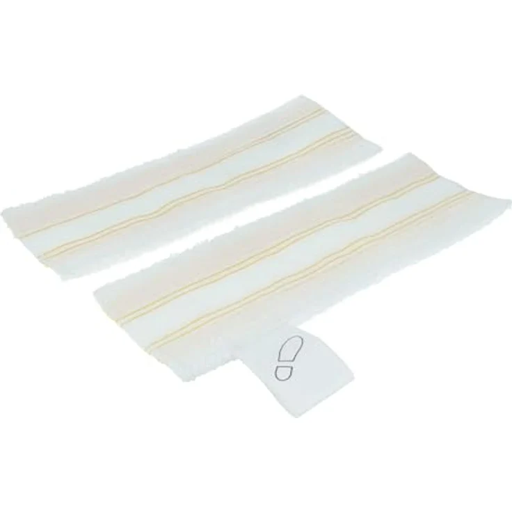 vhbw Wischbezugset für Kärcher SC 4 Deluxe, EasyFix Iron, Mikrofaser, 34,5 cm, waschbar, weiß/grau, 4-teilig – Bild 3