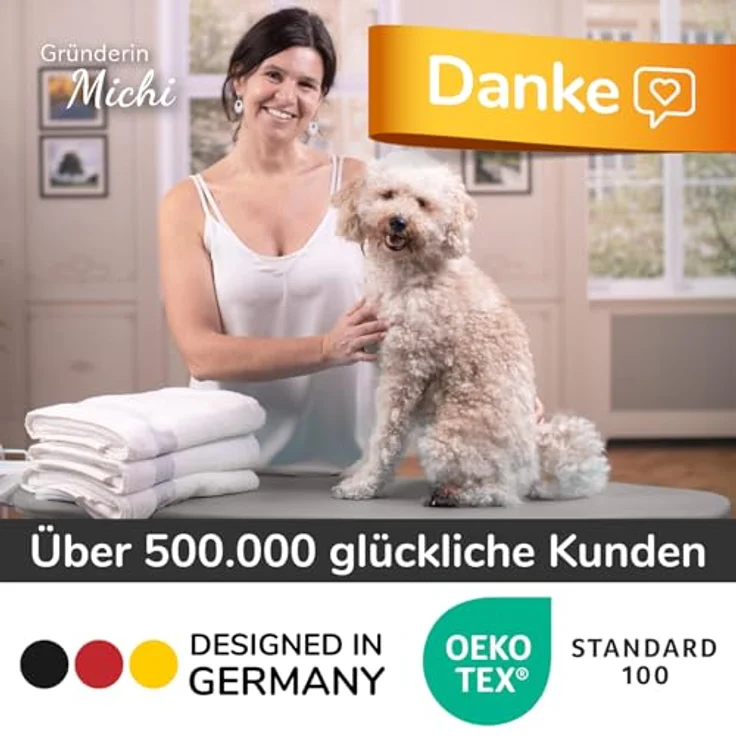 smart&gentle Super Soft 5 Schichten Turbo-Bügelbrettbezug M 110x30, ÖKOTEX Baumwoll-Polsterung, Hitze- und Dampfreflektion, passend für 108-115x30-35cm – Bild 5