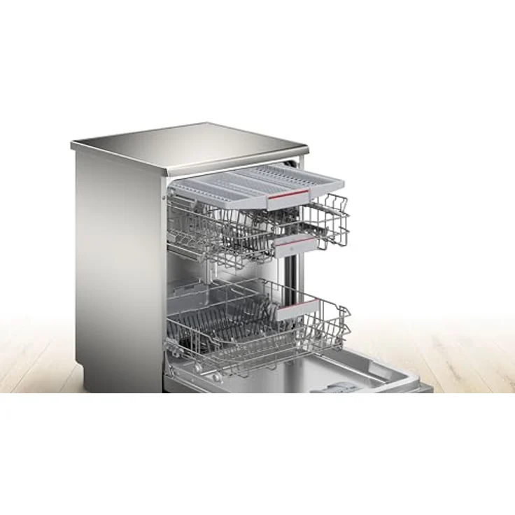 Bosch Serie 4, Freistehender Geschirrspüler, 60 cm, Silver Inox, SMS4HVI00E – Bild 2