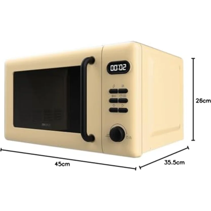 Cecotec Proclean 5110 Grill-Mikrowelle mit 20 l Fassungsvermögen, 700 W Leistung, 800 W Grill und eingebautem LED-Display – Bild 9